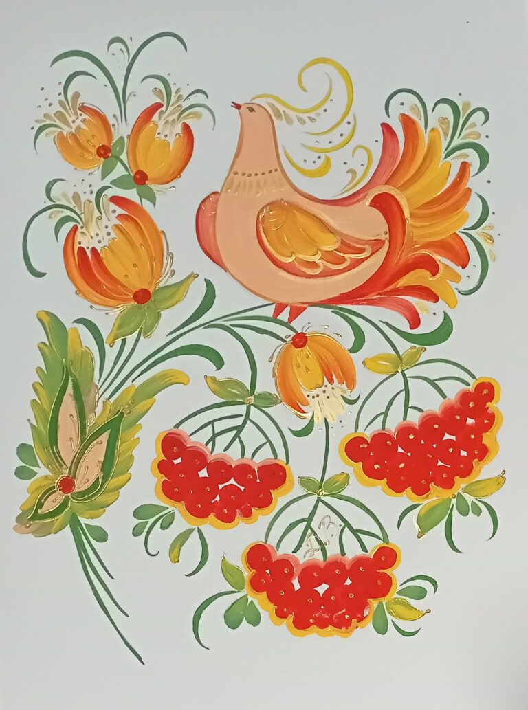 Пташка на калині