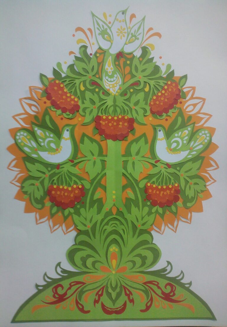 витинанка кущик калини